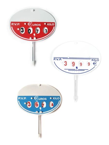 Portaprecios Universales Ovalo 2025