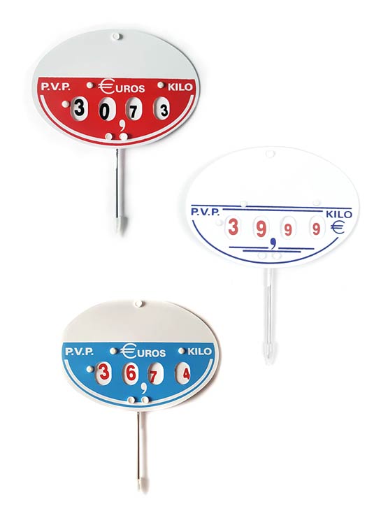 Portaprecios Universales Ovalo 2025