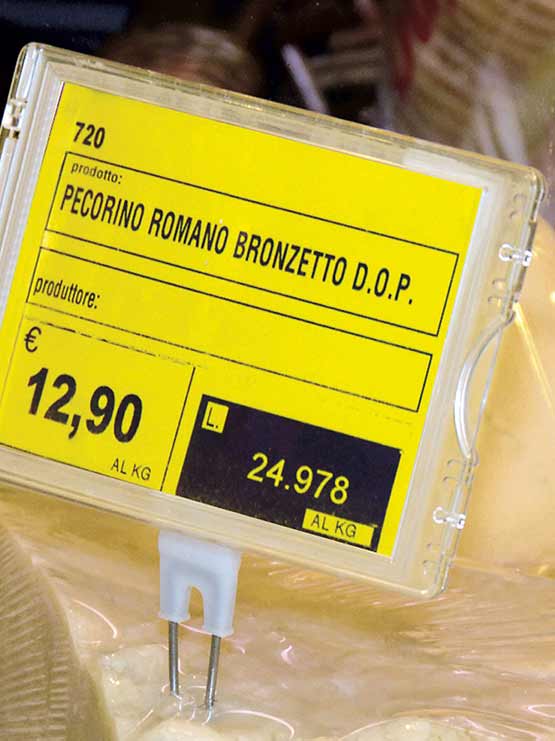 Cartel pescadería porta precio marco transparente curvo ejemplo