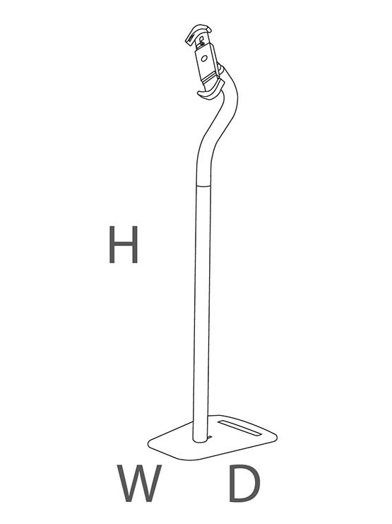 atril cuello de cisne medidas