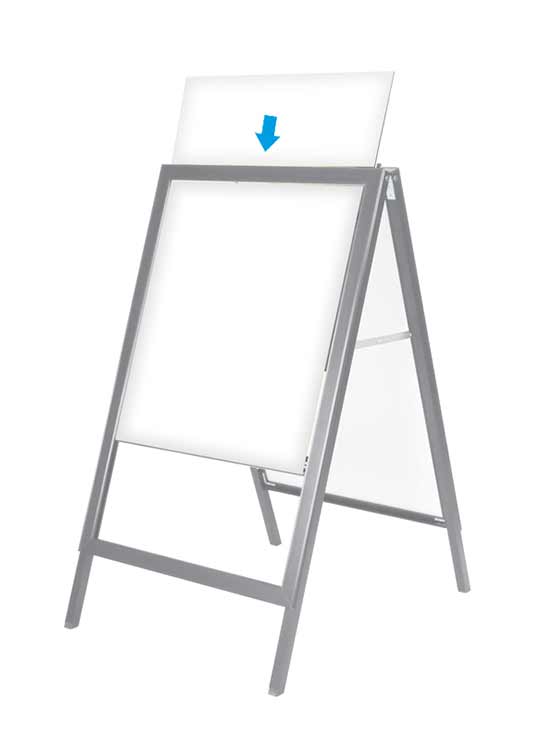 Porta anuncios gráfica superior