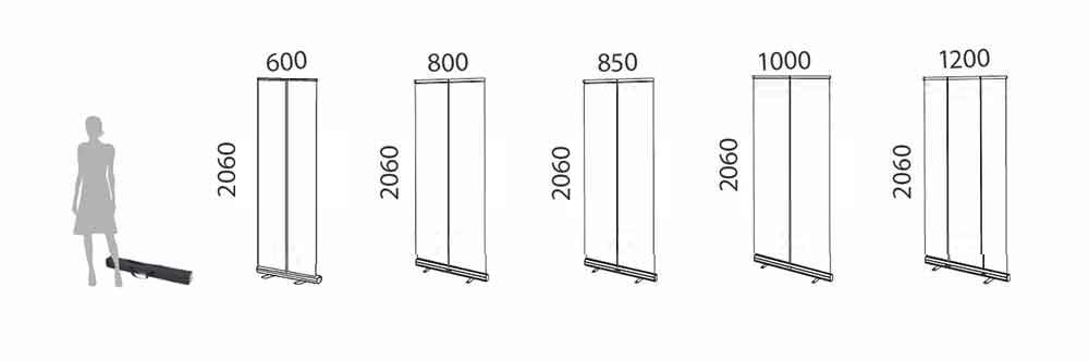 Roll up standard medidas 2025