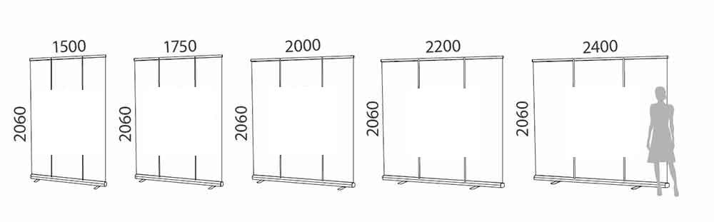 Roll up standard medidas grandes 2025