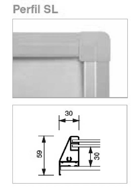 Vitrina puertas correderas perfil SL