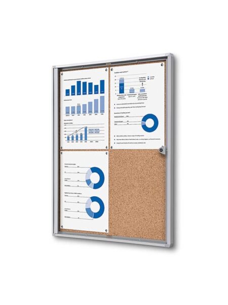 Vitrina de corcho económica para interior 4xA4