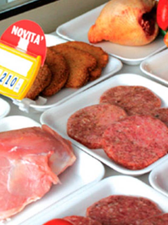 Bandejas plástico blancas metacrilato muestra