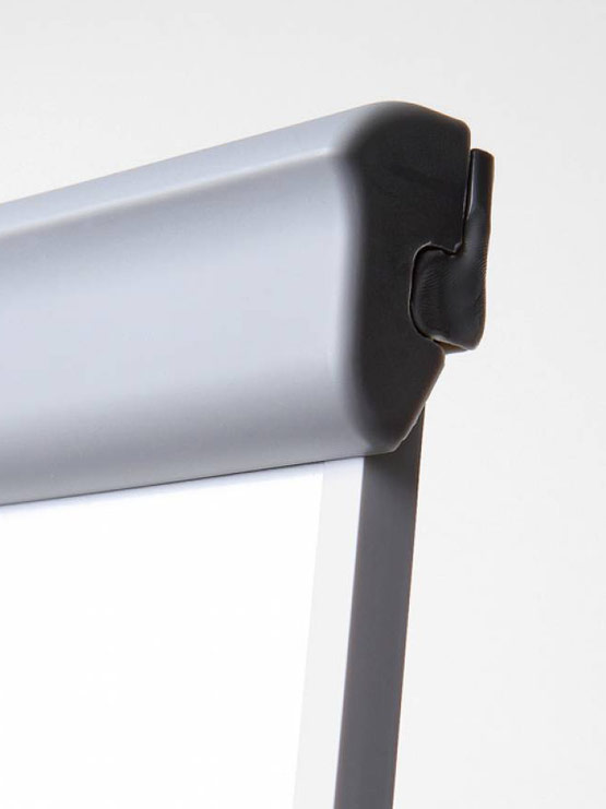 Pizarra con ruedas detalle de la parte superior