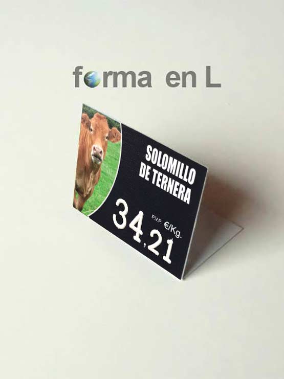 Portaprecios ternera en L texto 2022