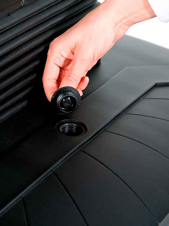 Caballete de acera doble cara con base rellenable