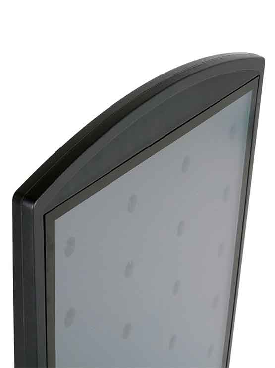 Caballete de acera doble cara parte superior