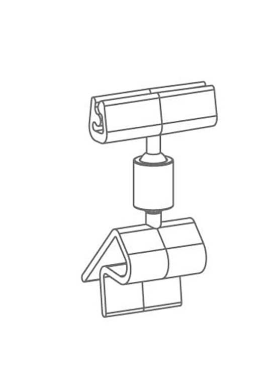 Pinza para cesto con portagráfica esquema