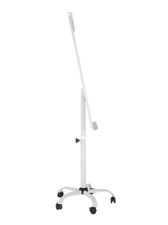 Pizarra magnética con ruedas vista lateral