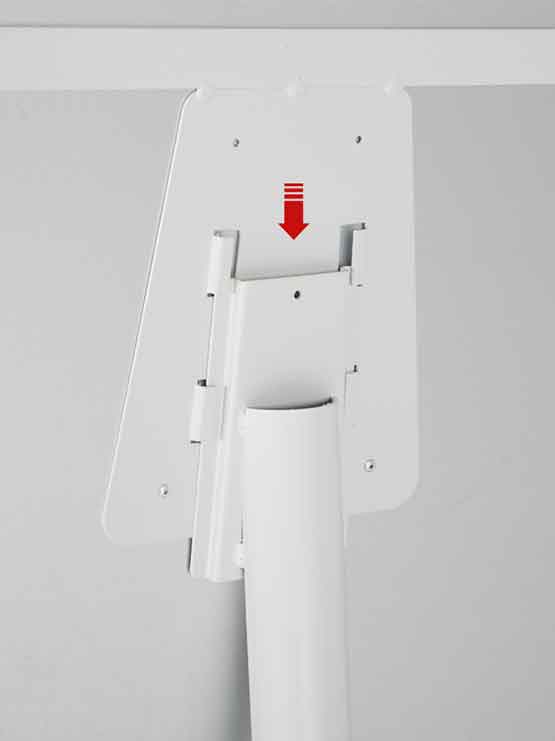 Pizarra magnética con ruedas trasera