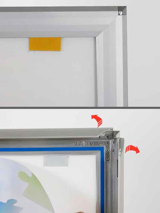 Detalle del perfil del Marco publicitario ancho