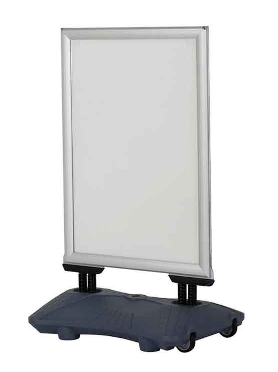 Marco publicitario ancho blanco