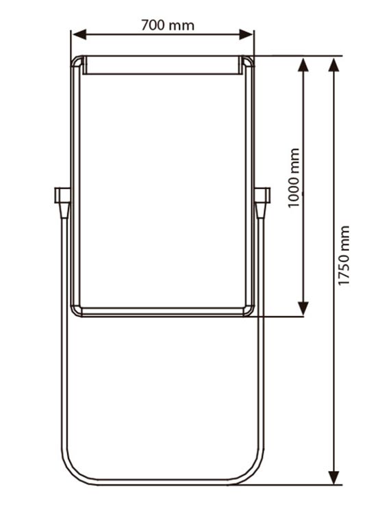 medidas de la pizarra caballete reversible