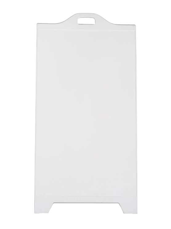 Vista frontal caballete publicitario