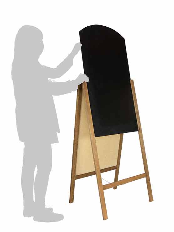 Detalle Pizarra doble intercambiable de Caballete