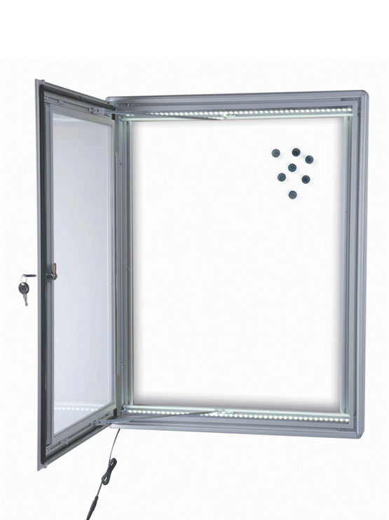 Vitrina con luz abierta