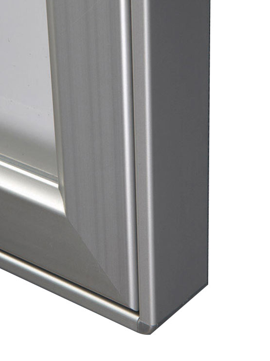 Vitrina magnética con trasera de acero perfil