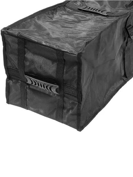 Detalle de las asas de la bolsa para carpas