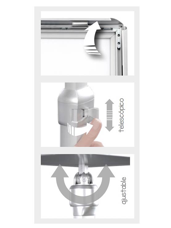 Porta Menús ajustable características