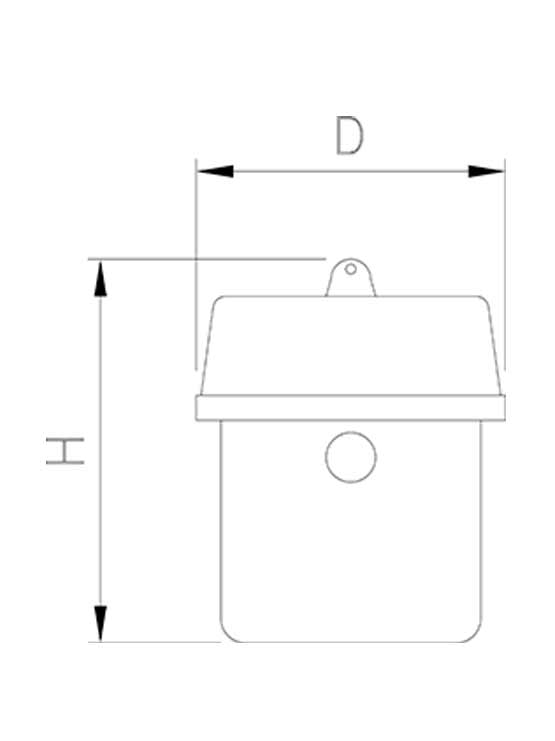 Atrapador de insectos para exteriores esquema medidas