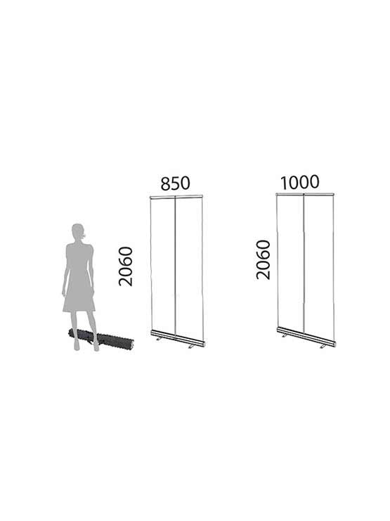 Roll up modelos y medidas 2025