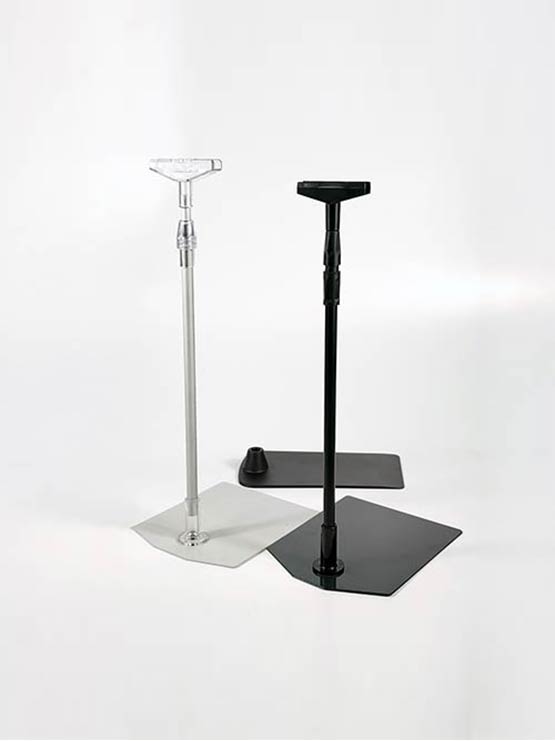 Bases y tubos telescópicos para cartelería PLV