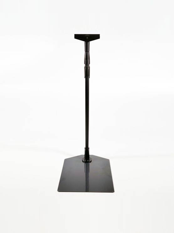 Conjunto base metálica negra tubo telescópico y T para marco