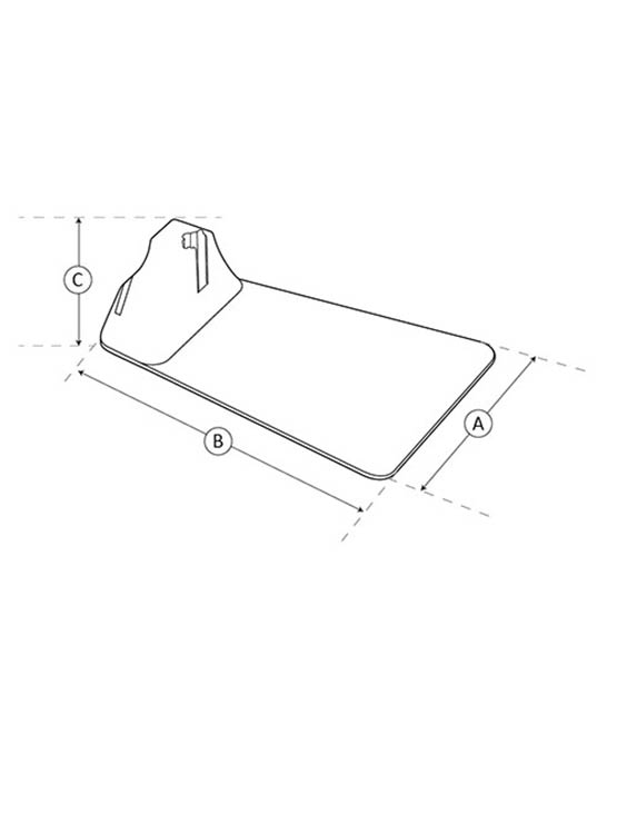 Bases planas para portaprecios esquema