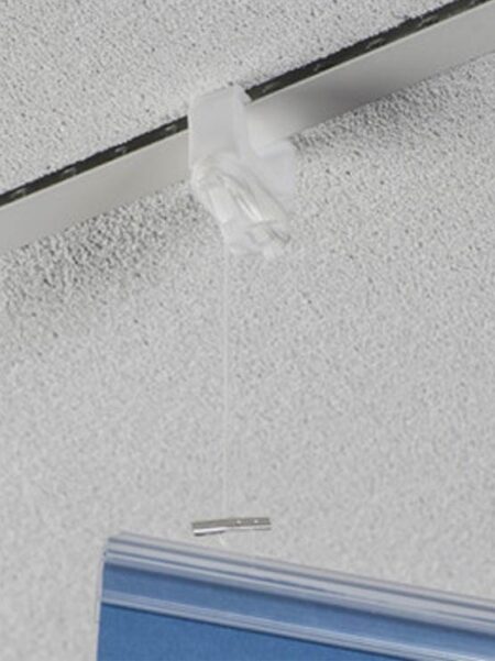 Sistema de colgado de carteles para falsos techos