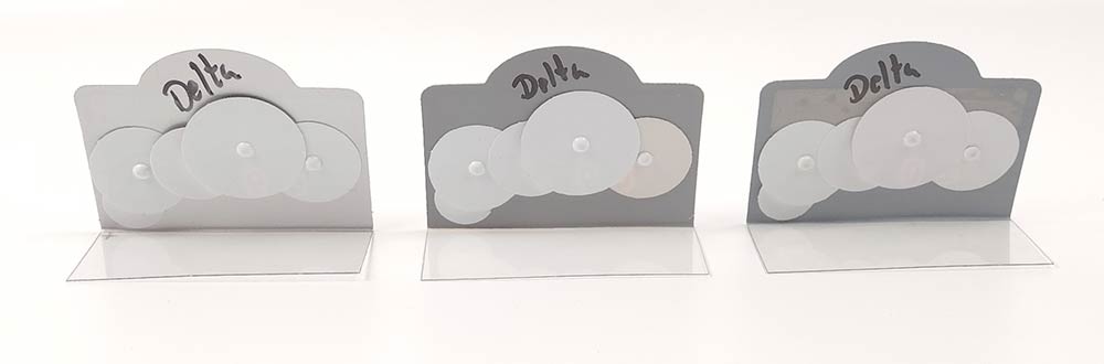 Cartel ruedas pastelería vista trasera